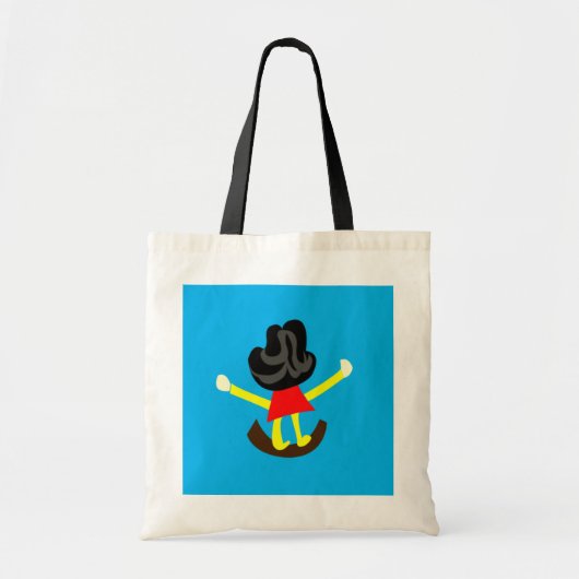 Tote Bag Fille heureuse sur balançoire (Devant)