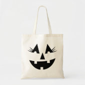 Tote Bag Fille Jack-O-Lanterne Citrouille Face Halloween (Devant)