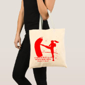 Tote Bag Fille Kickboxing Une Ceinture Noire Est Une Ceintu (Devant (produit))