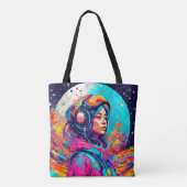 Tote Bag Fille Lunaire Colorée (Dos)