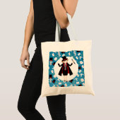 Tote Bag Fille magicien Spectacle Anniversaire (Devant (produit))