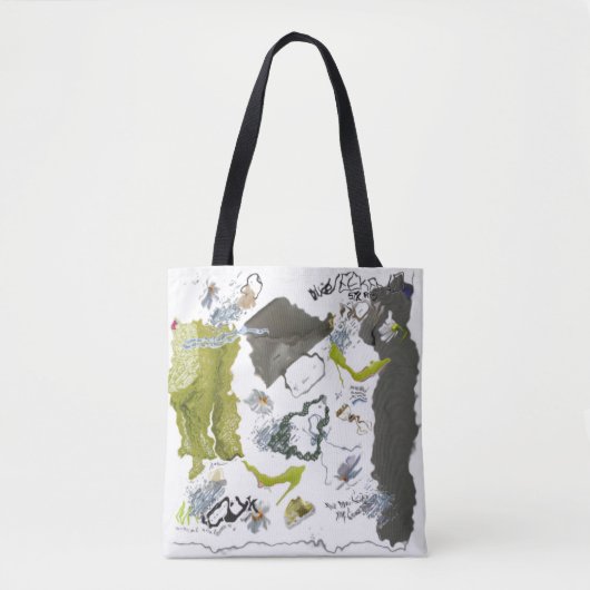 Tote Bag Fille Mode Chic Vêtements Stylish Threads Art (Devant)