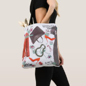 Tote Bag Fille Mode Chic Vêtements Stylish Threads Art (De près)