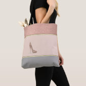 Tote Bag Fille moderne rayée, talon haut (De près)