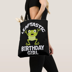 Tote Bag Fille née le jour bissextile, jeu de mots drôle