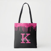 Tote Bag Fille Noir Hot Rose Parties scintillant Drivers No (Devant)