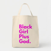 TOTE BAG FILLE NOIRE PLUS DIEU (Devant)