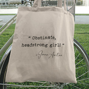 Tote Bag Fille obstinée à tête forte Jane Austen