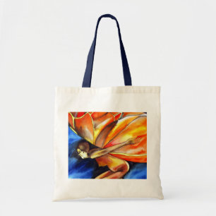 Tote Bag Fille papillon surréaliste art fantastique origina