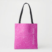 Tote Bag Fille Parties scintillant Rose Chaud Montrez Vos G (Devant)