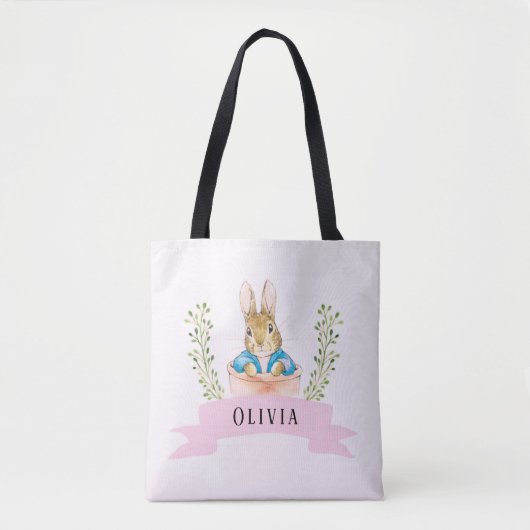 Tote Bag Fille Peter Rabbit Coutume rose (Devant)