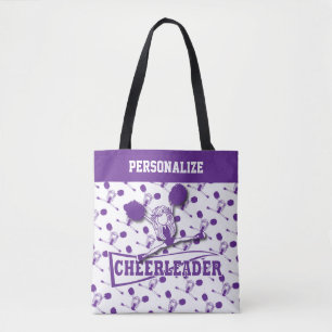 Tote Bag Fille pourpre de pom-pom girl - partout copie