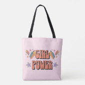 Tote Bag Fille Power conception de texte avec étoiles (Dos)