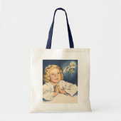 Tote Bag Fille priant Jésus-Christ, Prières du soir (Devant)