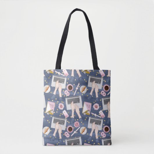 Tote Bag Fille qui travaille (Devant)