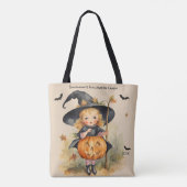 Tote Bag Fille sorcière Custom Halloween Candy (Dos)