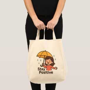 Tote Bag Fille sous la pluie... mais avec un sourire