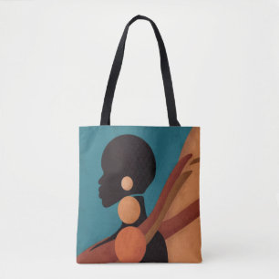 Tote Bag fille sous le tropique. Belle femme africaine. Noi