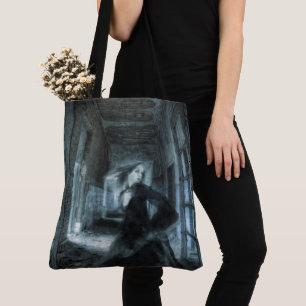Tote Bag Fille victorienne effrayée Fantôme Courir dans le