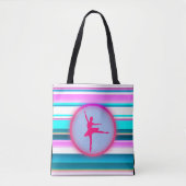 Tote Bag Filles Ballerina Dance Stripes (Devant)