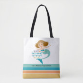 Tote Bag Filles Beach Weekend Sirène personnalisée (Devant)