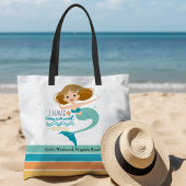 Tote Bag Filles Beach Weekend Sirène personnalisée