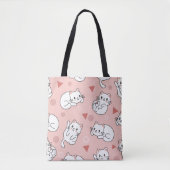 Tote Bag Filles Cute Kitty Motif de chat (Devant)