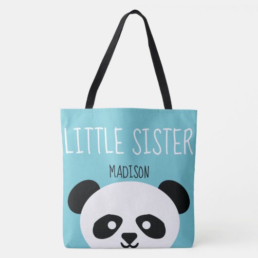 Tote Bag Filles d'animal de visage d'ours panda de Kawaii (Devant)
