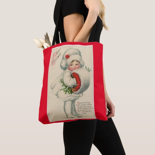 Tote Bag Filles de Noël vintage (De près)