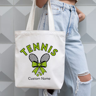 Tote Bag Filles de tennis personnalisées Coquette Mignonne