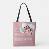 Tote Bag Filles de week-end de photo personnalisée Définiti (Dos)