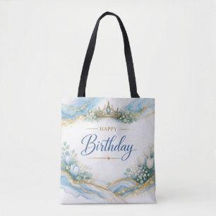 Tote Bag Filles florales bleues élégantes modernes - Art en
