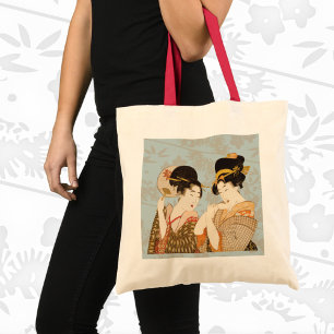 Tote Bag Filles Geishas Japonaises Vintage en Kimonos
