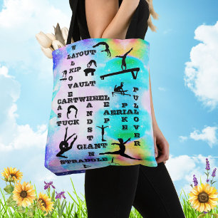 Tote Bag Filles Gymnastique Compétences Mots-croisés Person