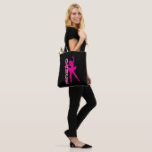 Tote Bag Filles Hot rose Ballerina Danse (Sur le modèle)