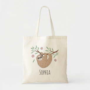 Tote Bag Filles mignonne couchant couchage Animal et nom En