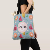 Tote Bag Filles mignonnes Motif de fruits d'été Tropical En (De près)