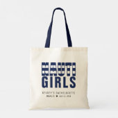 Tote Bag Filles Nauti à rayures marines Enterrement de vie  (Dos)