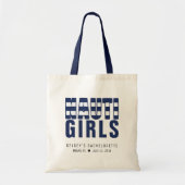 Tote Bag Filles Nauti à rayures marines Enterrement de vie  (Devant)