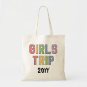 Tote Bag Filles Personnalisées Voyage Filles Week-end Vacan (Devant)