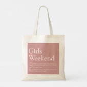 Tote Bag Filles personnalisées Week-end Définition Rose Dus (Dos)