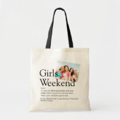 Tote Bag Filles personnalisées Weekend Définition Photo (Devant)