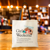 Tote Bag Filles personnalisées Weekend Définition Photo