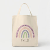 Tote Bag Filles tendance Whimsical Rainbow Nom de dessin En (Devant)