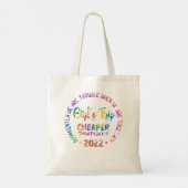 Tote Bag Filles Voyage Moins Cher Qu'Une Thérapie Tie Dye F (Dos)