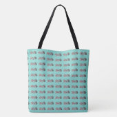 Tote Bag Fils Crochet et crochet rouge design, avec votre n (Dos)