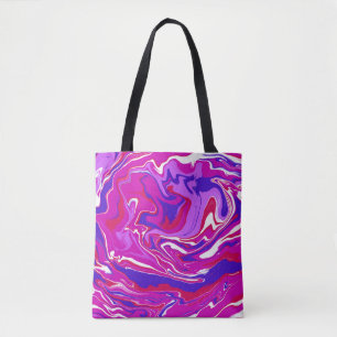 Tote Bag Fils de marbre rose et violet