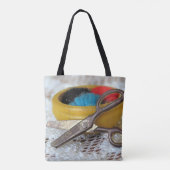 Tote Bag Fils et ciseaux - fourre-tout (Dos)