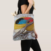 Tote Bag Fils et ciseaux - fourre-tout (De près)