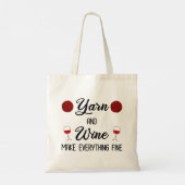 Tote Bag Fils et vin rendent tout fin (Dos)